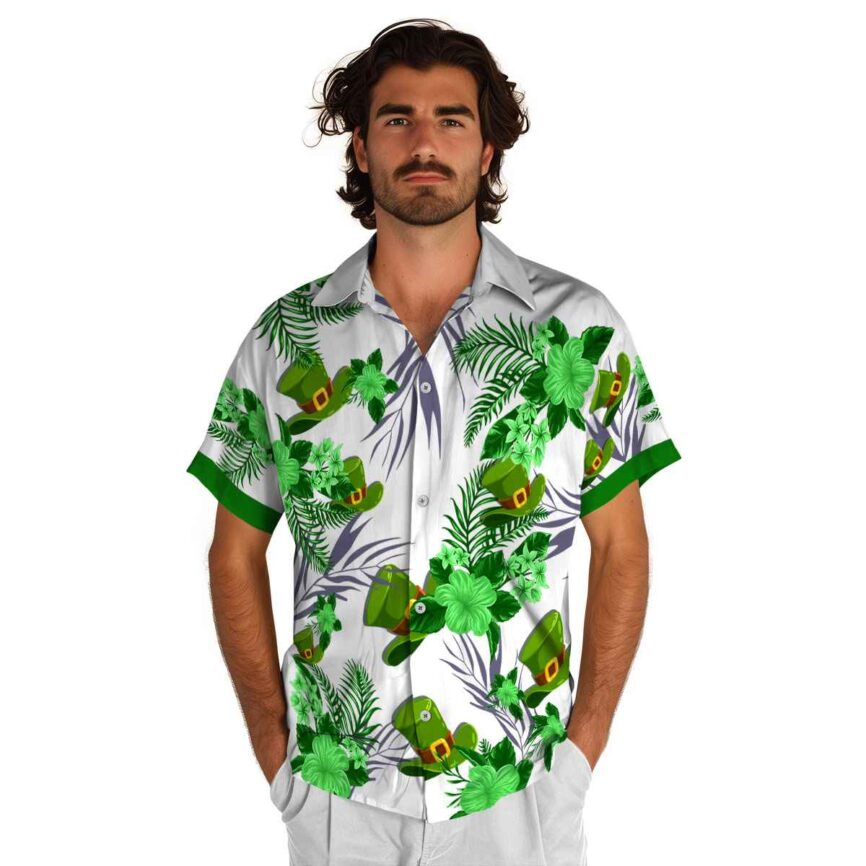 St Patricks Day US Flag Floral Hawaiian Shirt New Arrival