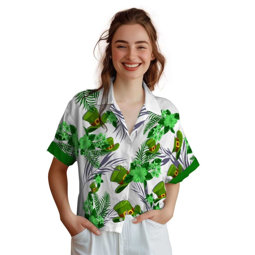St Patricks Day US Flag Floral Hawaiian Shirt Top rated