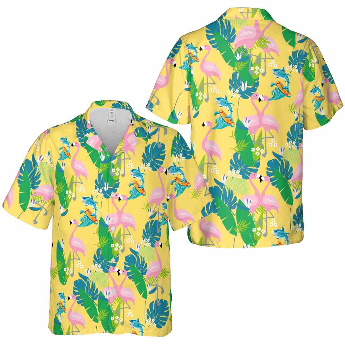 Summer Flamingo Leaf Hawaiian Shirt Premium grade Summer Flamingo Leaf Hawaiian Shirt Premium grade