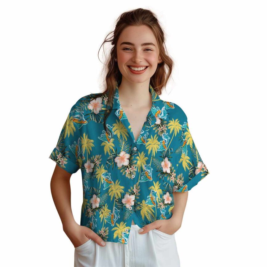 Summer Hibiscus Palm Hawaiian Shirt Top rated