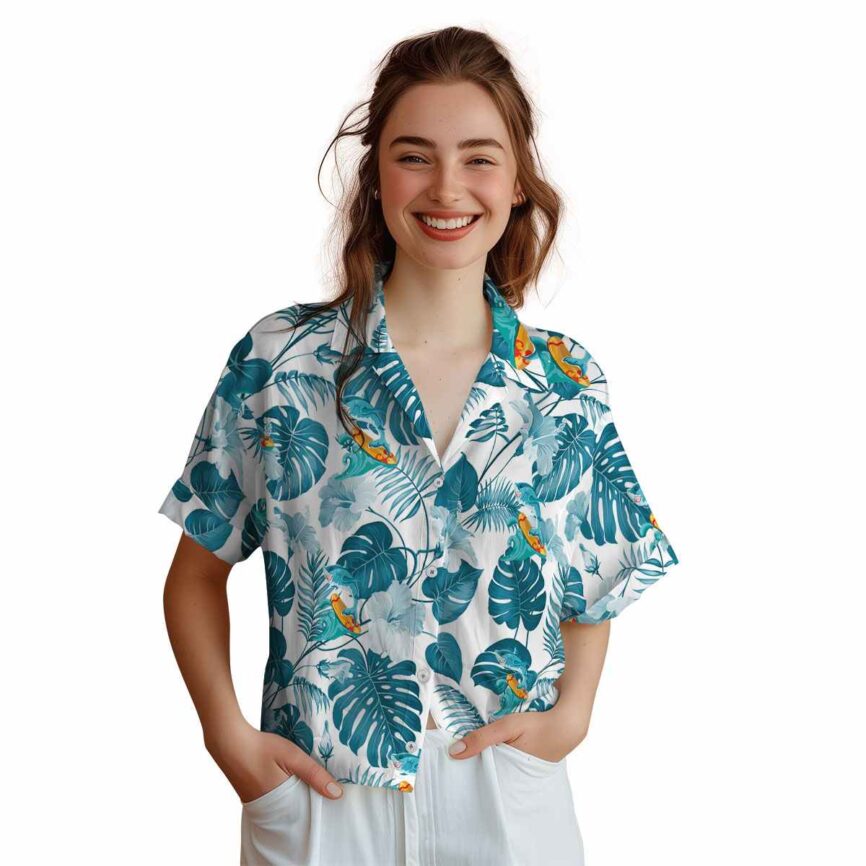 Summer Leaf Pattern Hawaiian Shirt Top rated