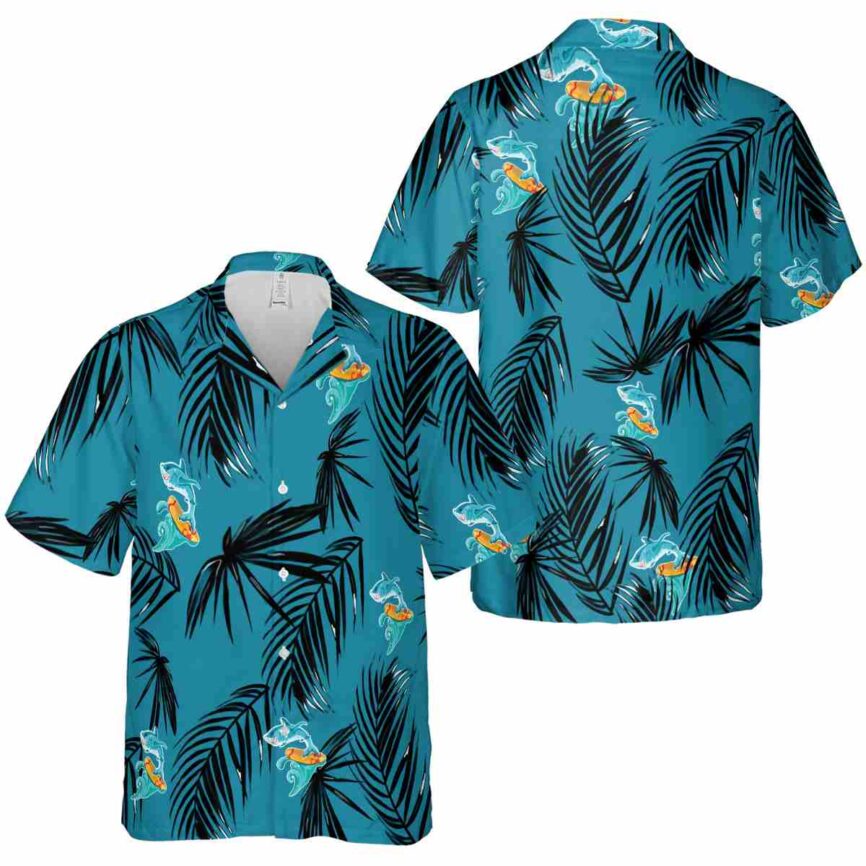 Summer Monochrome Palm Hawaiian Shirt Premium grade