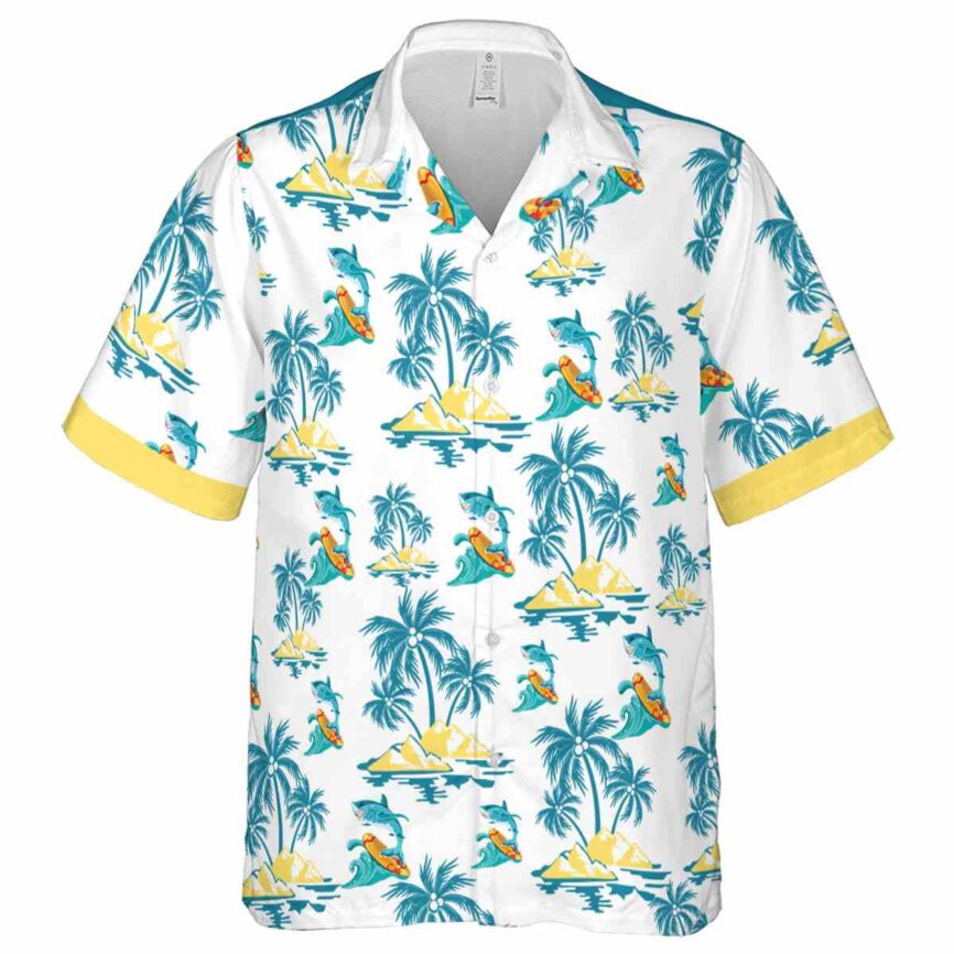 Summer Palm Island Graphic Hawaiian Shirt Fashion forward