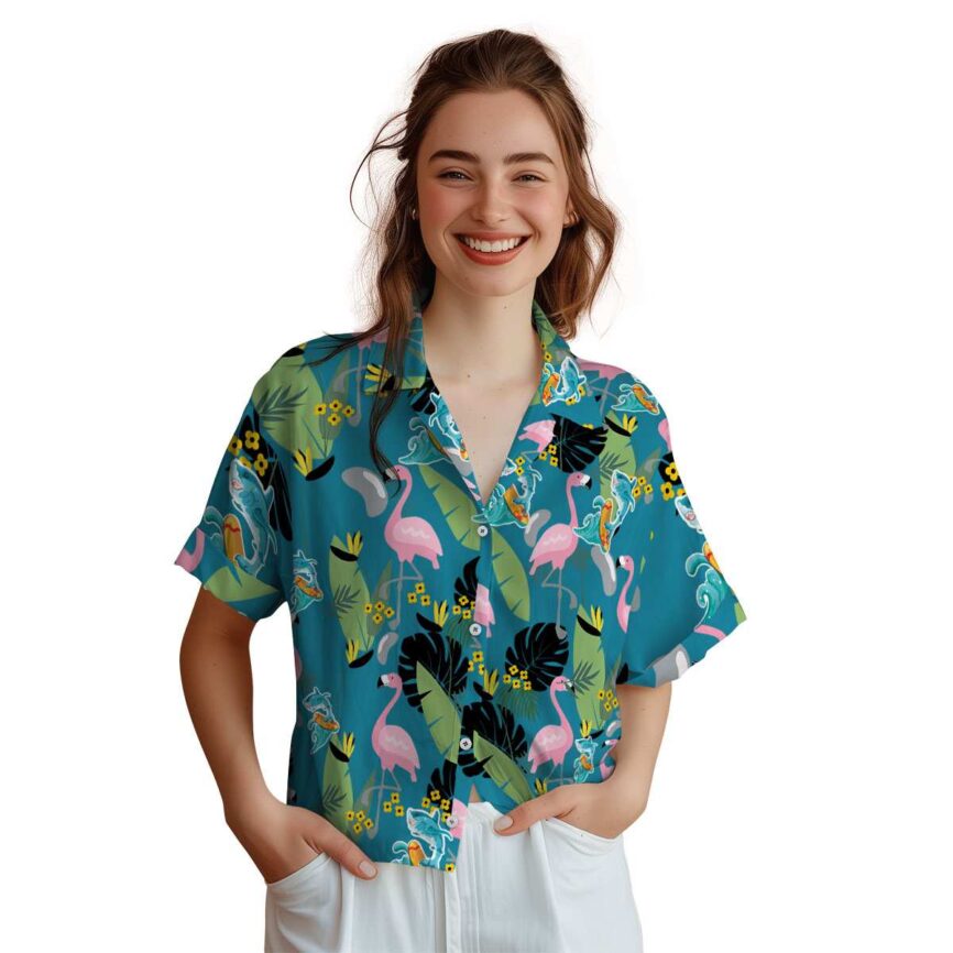 Summer Pink Flamingo Hawaiian Shirt Top rated