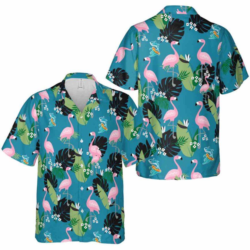 Summer Tropical Flamingo Hawaiian Shirt Premium grade