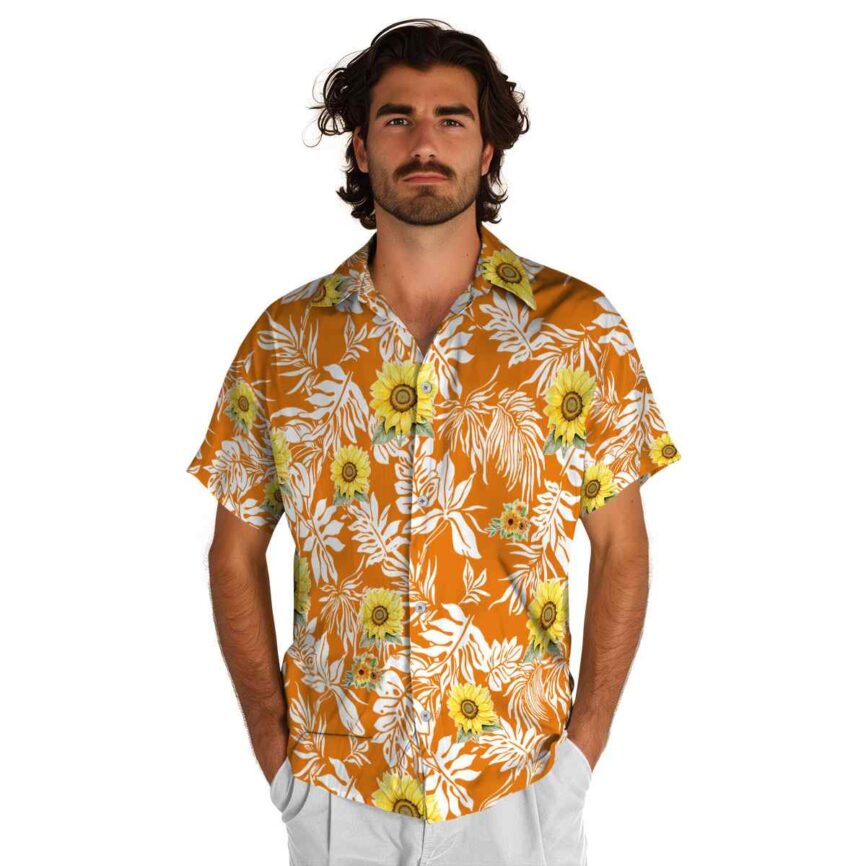 Sunflower Bold Foliage Hawaiian Shirt New Arrival