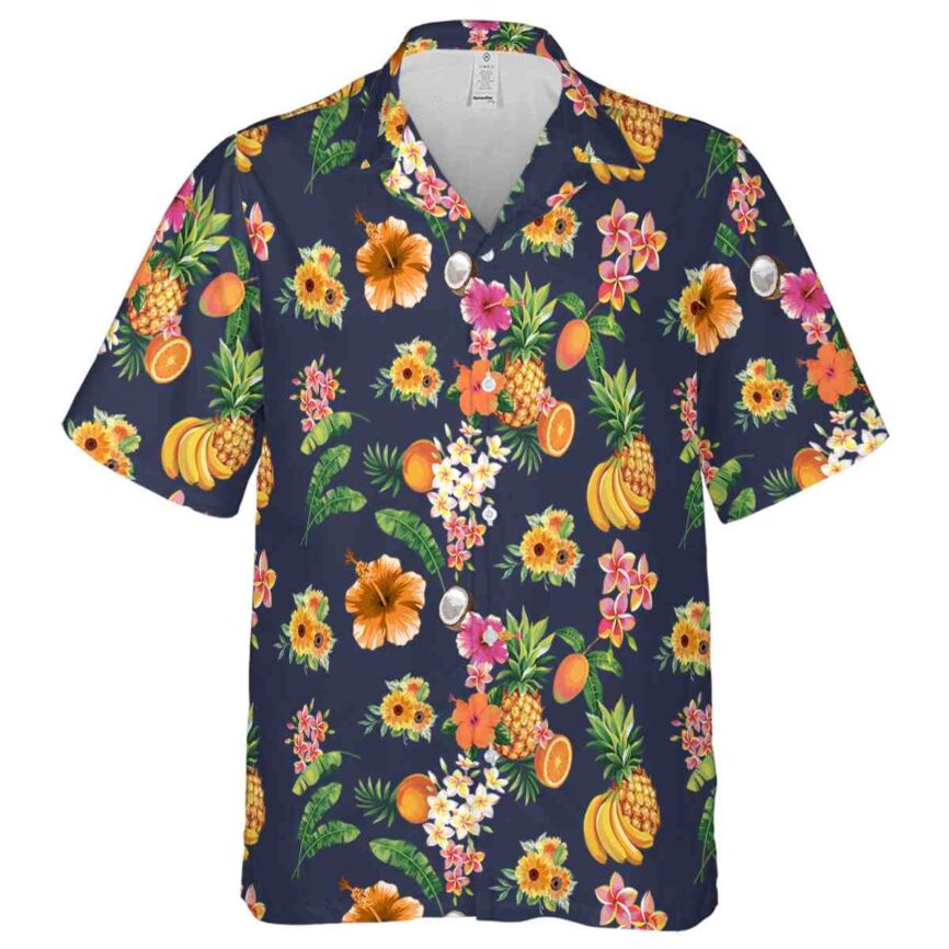Sunflower Fruit Pattern Hawaiian Shirt Fashion forward
