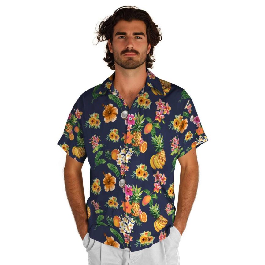 Sunflower Fruit Pattern Hawaiian Shirt New Arrival