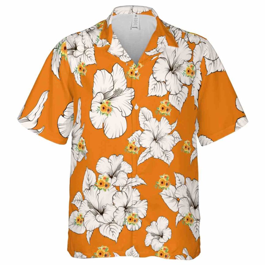 Sunflower Hibiscus Flower Hawaiian Shirt Fashion forward