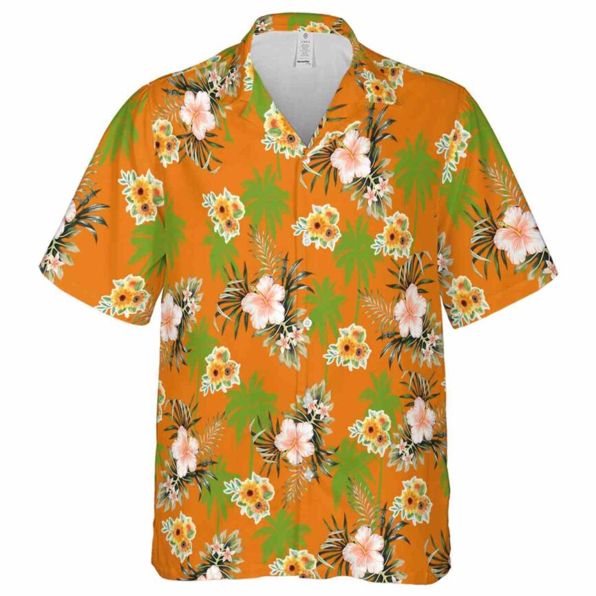 Sunflower Hibiscus Palm Hawaiian Shirt Fashion forward