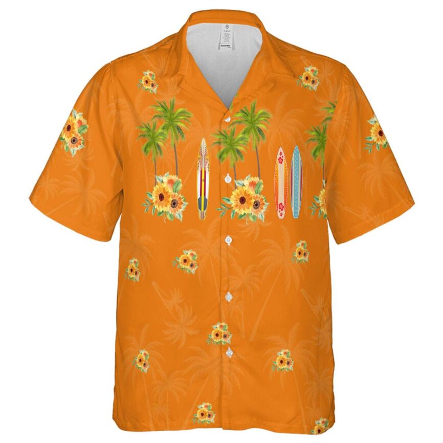 Sunflower Island Theme Hawaiian Shirt Fashion forward
