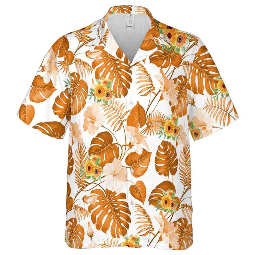 Sunflower Leaf Pattern Hawaiian Shirt Fashion forward