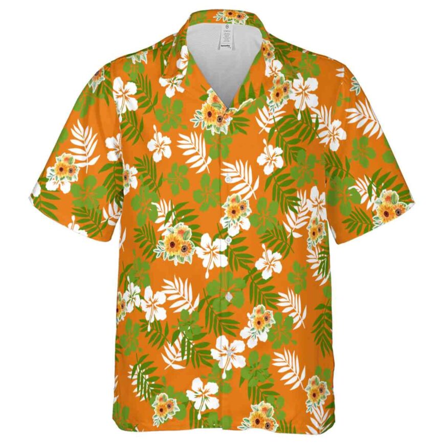 Sunflower Leafy Hibiscus Hawaiian Shirt Fashion forward
