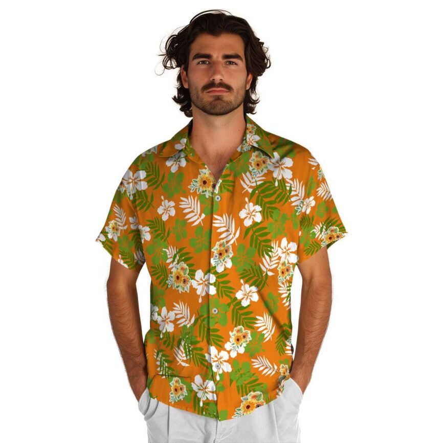 Sunflower Leafy Hibiscus Hawaiian Shirt New Arrival