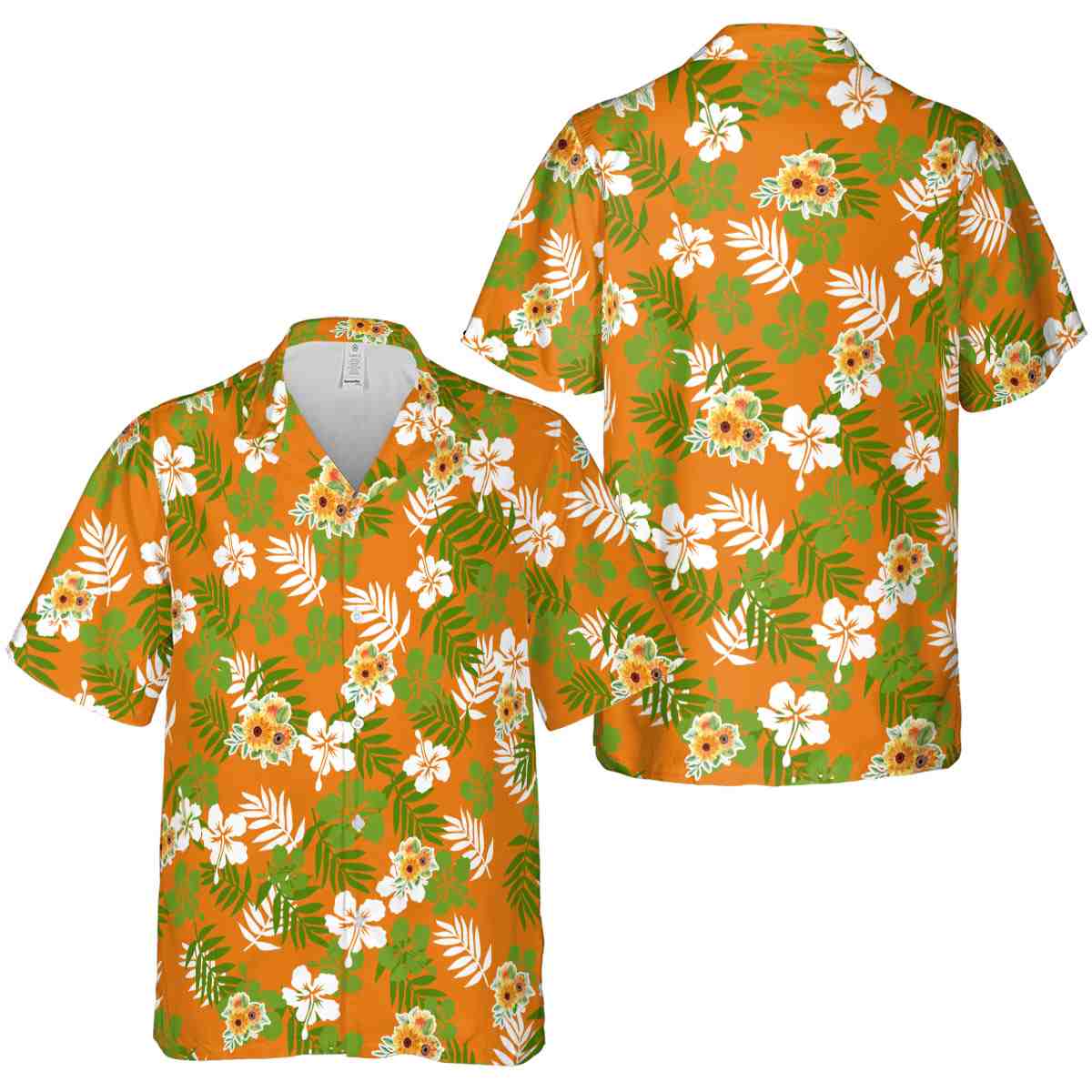 Sunflower Leafy Hibiscus Hawaiian Shirt Premium grade Sunflower Leafy Hibiscus Hawaiian Shirt Premium grade