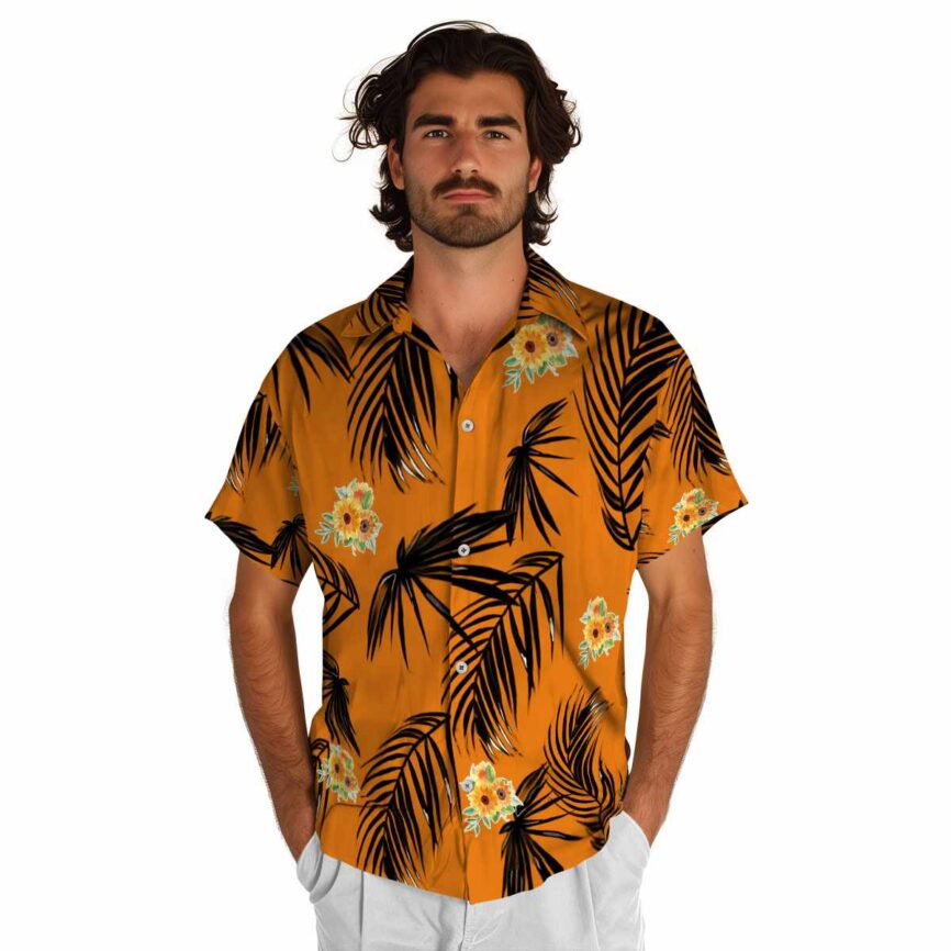 Sunflower Monochrome Palm Hawaiian Shirt New Arrival