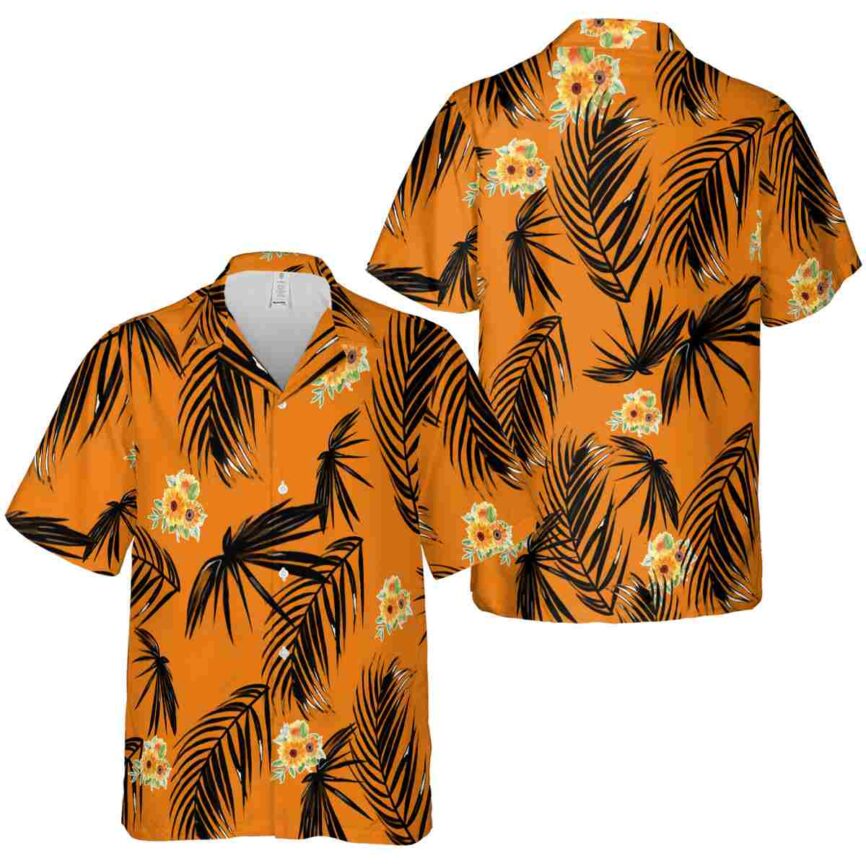 Sunflower Monochrome Palm Hawaiian Shirt Premium grade