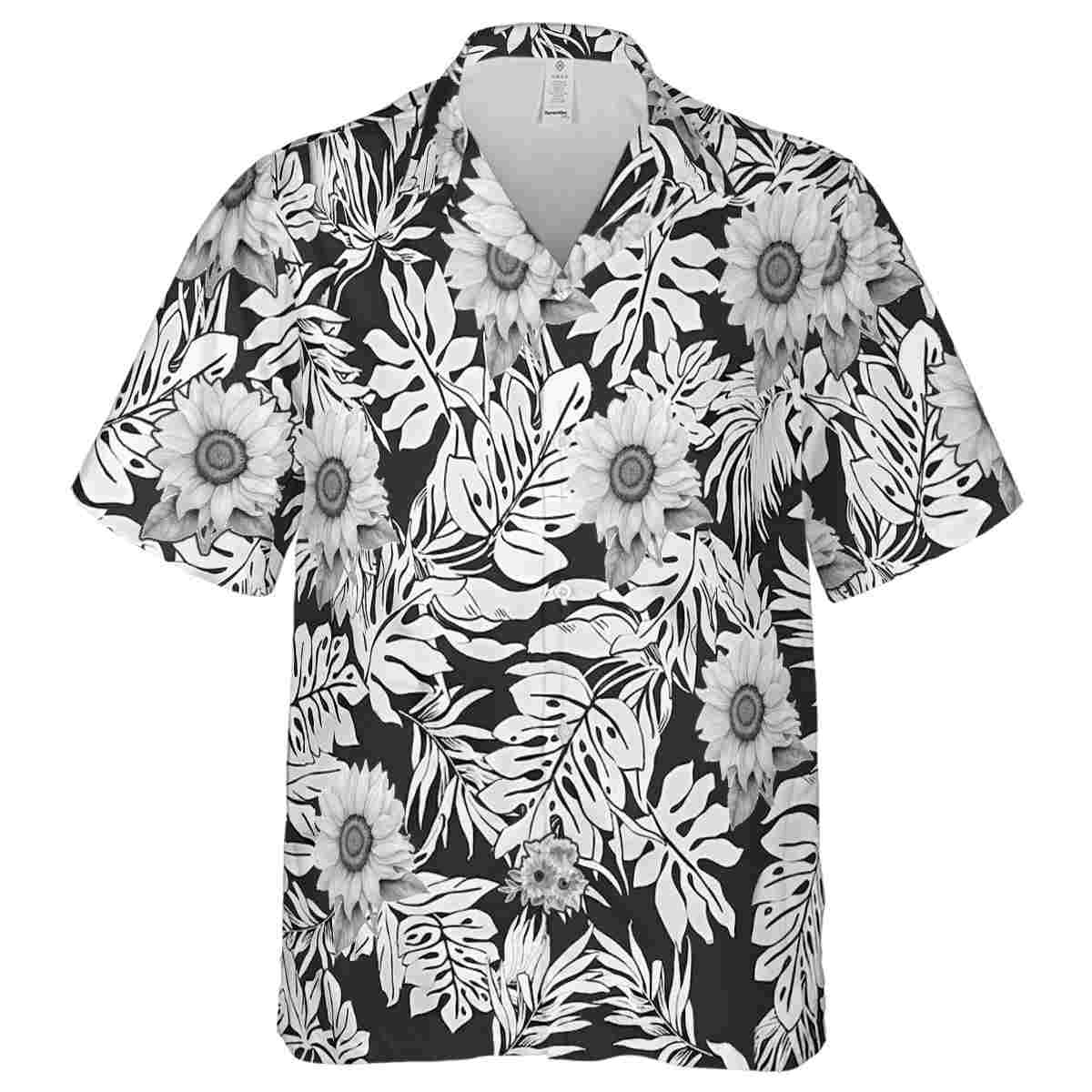 Sunflower Monstera Foliage Hawaiian Shirt Fashion forward Sunflower Monstera Foliage Hawaiian Shirt Fashion forward