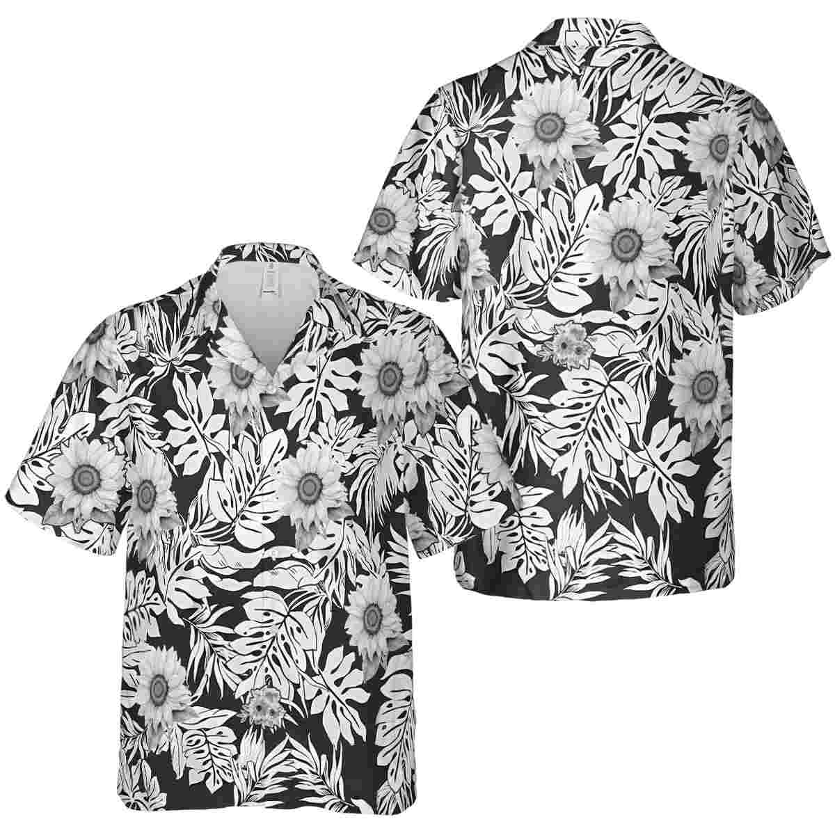 Sunflower Monstera Foliage Hawaiian Shirt Premium grade Sunflower Monstera Foliage Hawaiian Shirt Premium grade