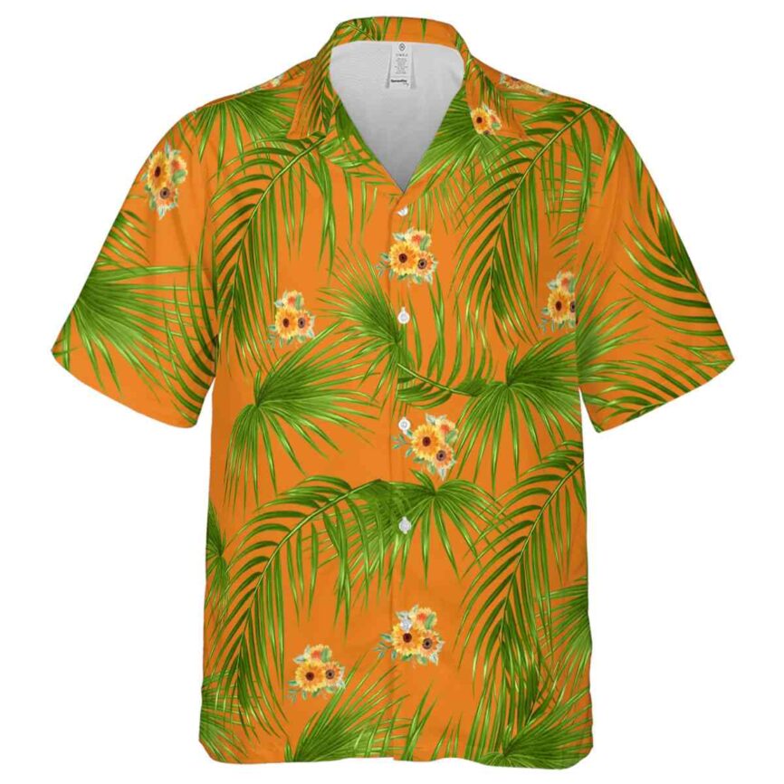 Sunflower Palm Frond Hawaiian Shirt Fashion forward