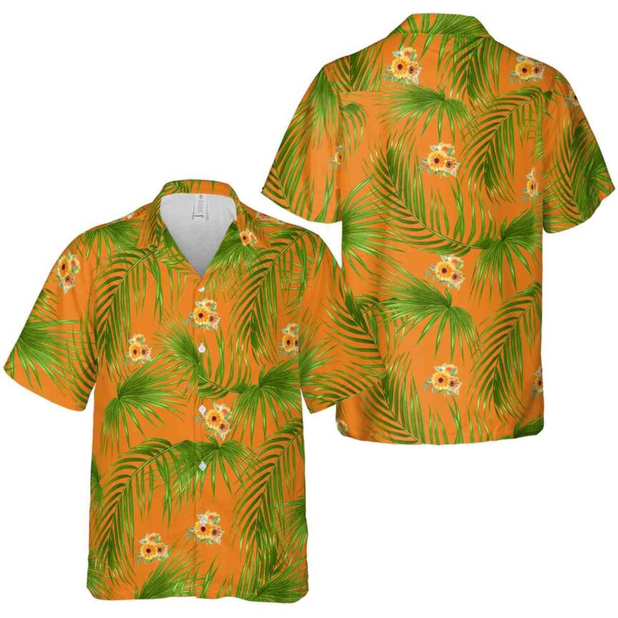 Sunflower Palm Frond Hawaiian Shirt Premium grade