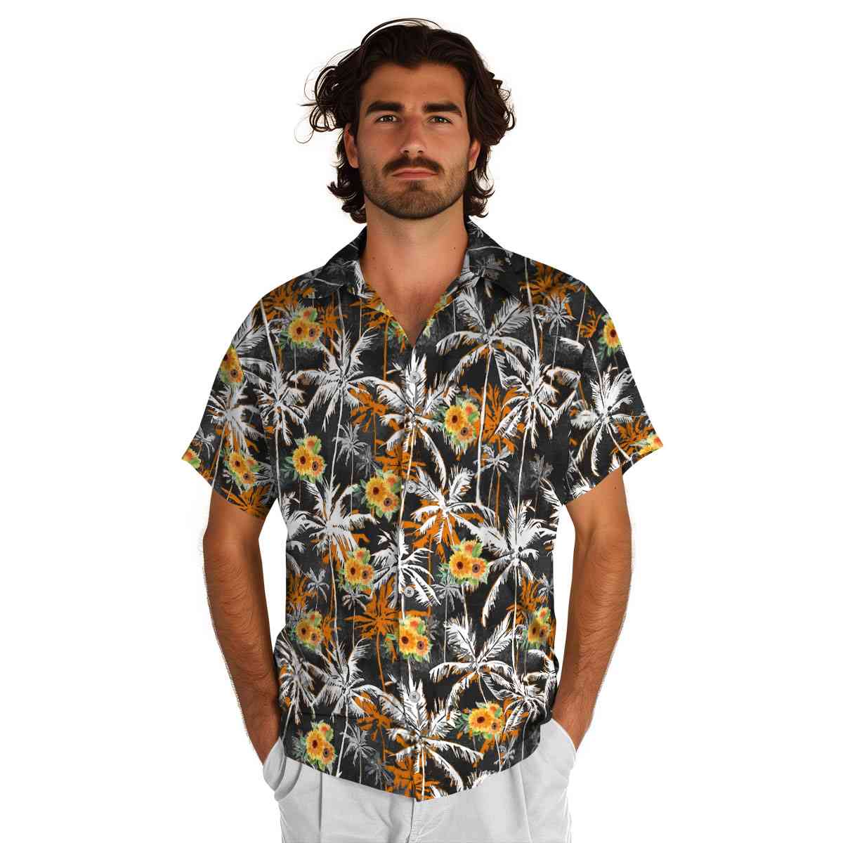 Sunflower Palm Themed Hawaiian Shirt New Arrival Sunflower Palm Themed Hawaiian Shirt New Arrival