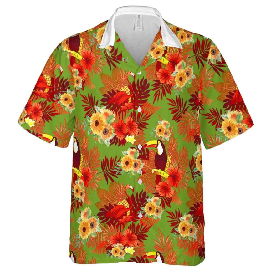 Sunflower Tropical Bird Hawaiian Shirt Fashion forward