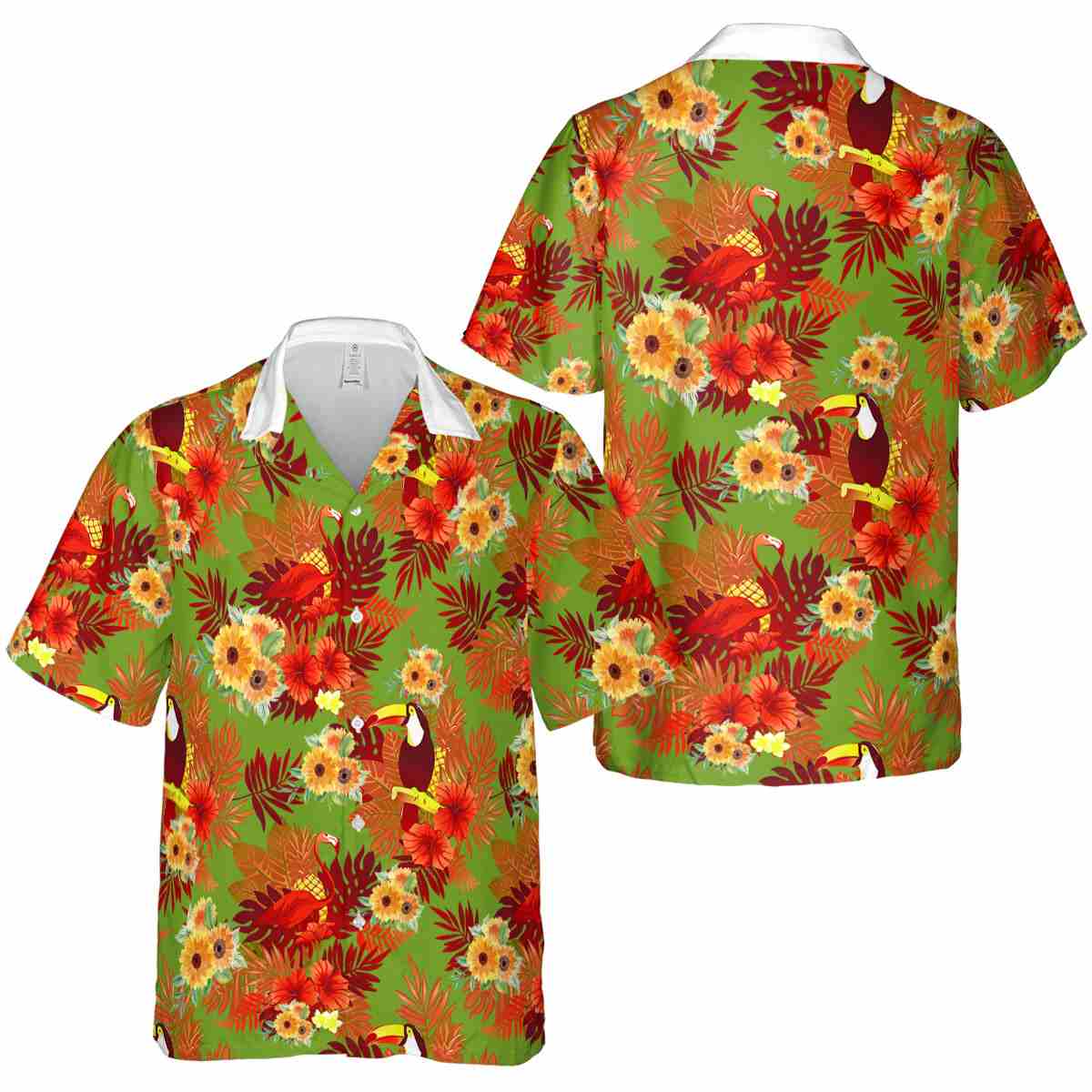 Sunflower Tropical Bird Hawaiian Shirt Premium grade Sunflower Tropical Bird Hawaiian Shirt Premium grade