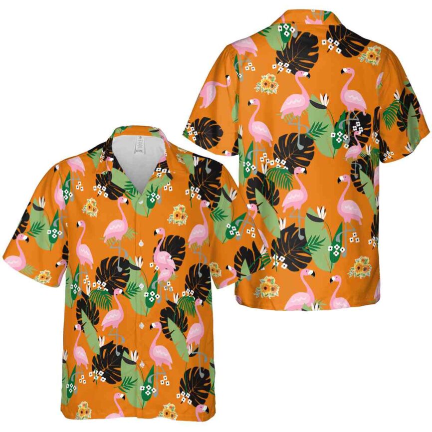 Sunflower Tropical Flamingo Hawaiian Shirt Premium grade
