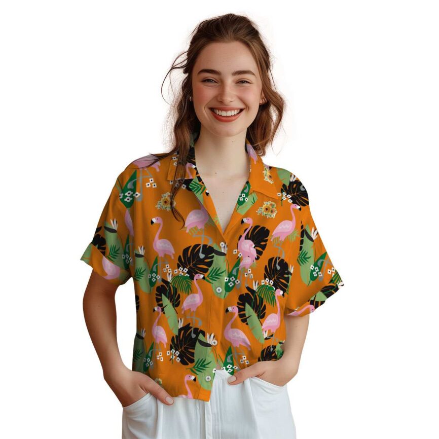 Sunflower Tropical Flamingo Hawaiian Shirt Top rated