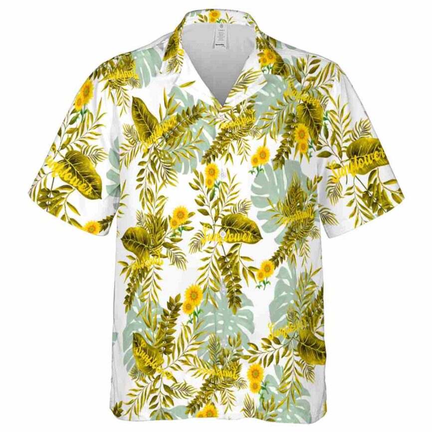 Sunflower Tropical Fronds Hawaiian Shirt Fashion forward