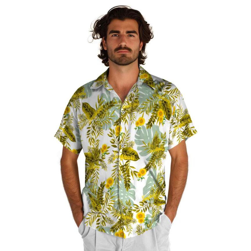 Sunflower Tropical Fronds Hawaiian Shirt New Arrival