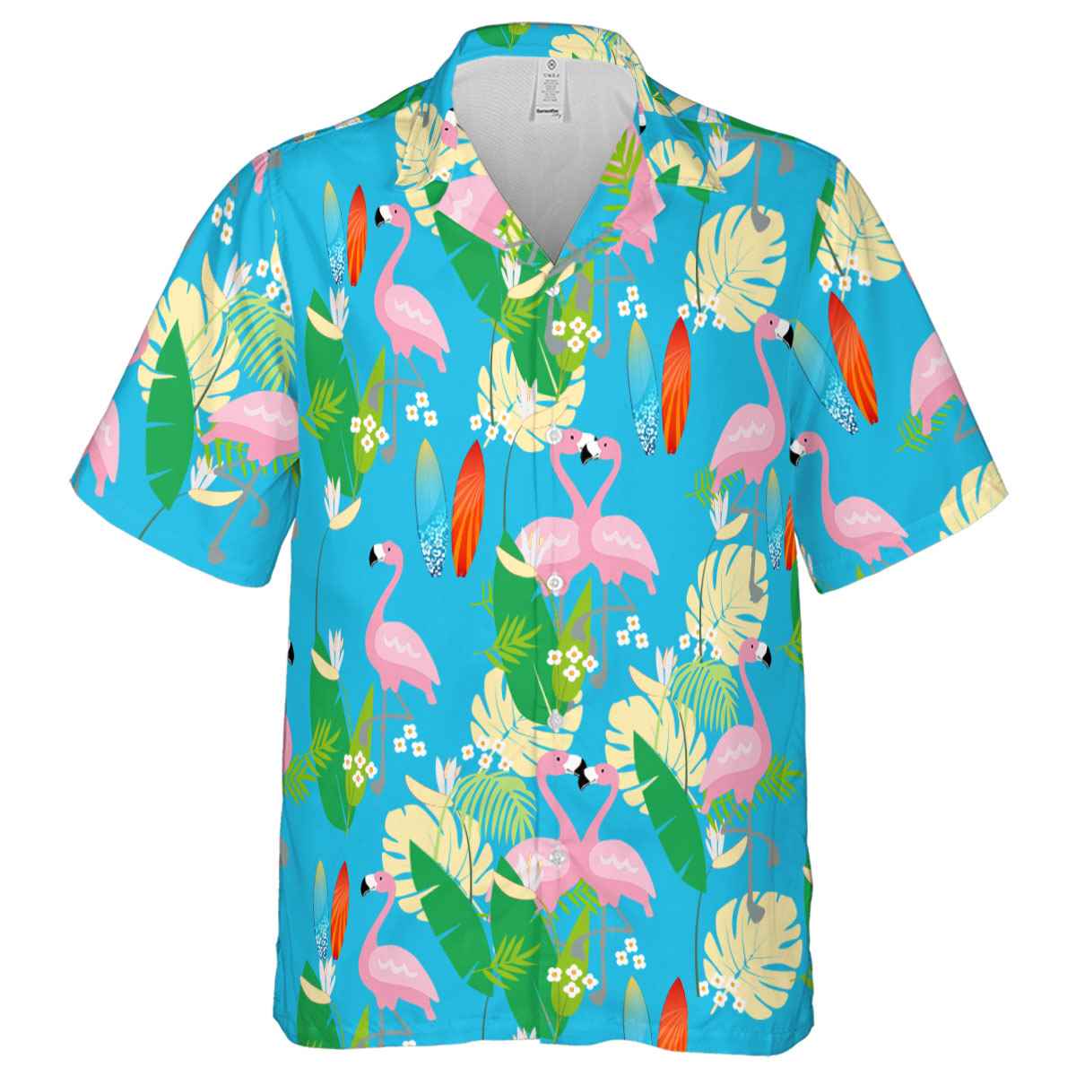 Surf Flamingo Leaf Hawaiian Shirt Fashion forward Surf Flamingo Leaf Hawaiian Shirt Fashion forward