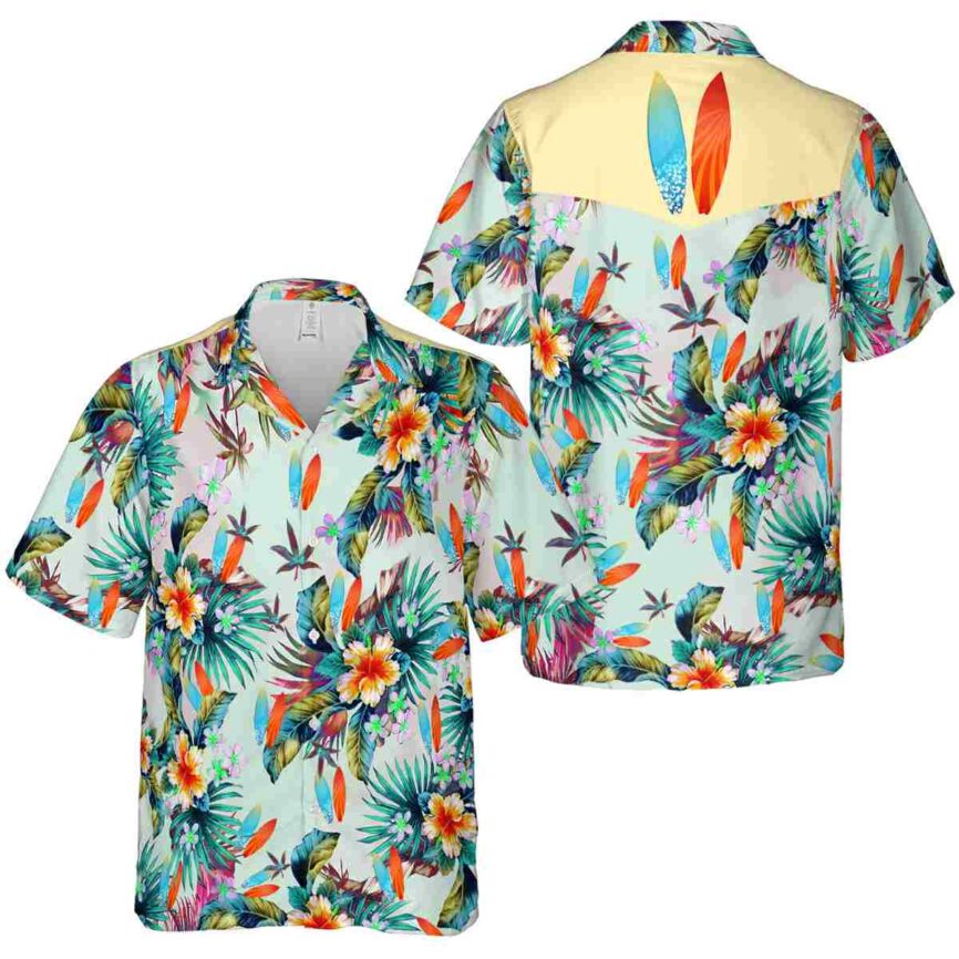 Surf Floral Burst Hawaiian Shirt Premium grade