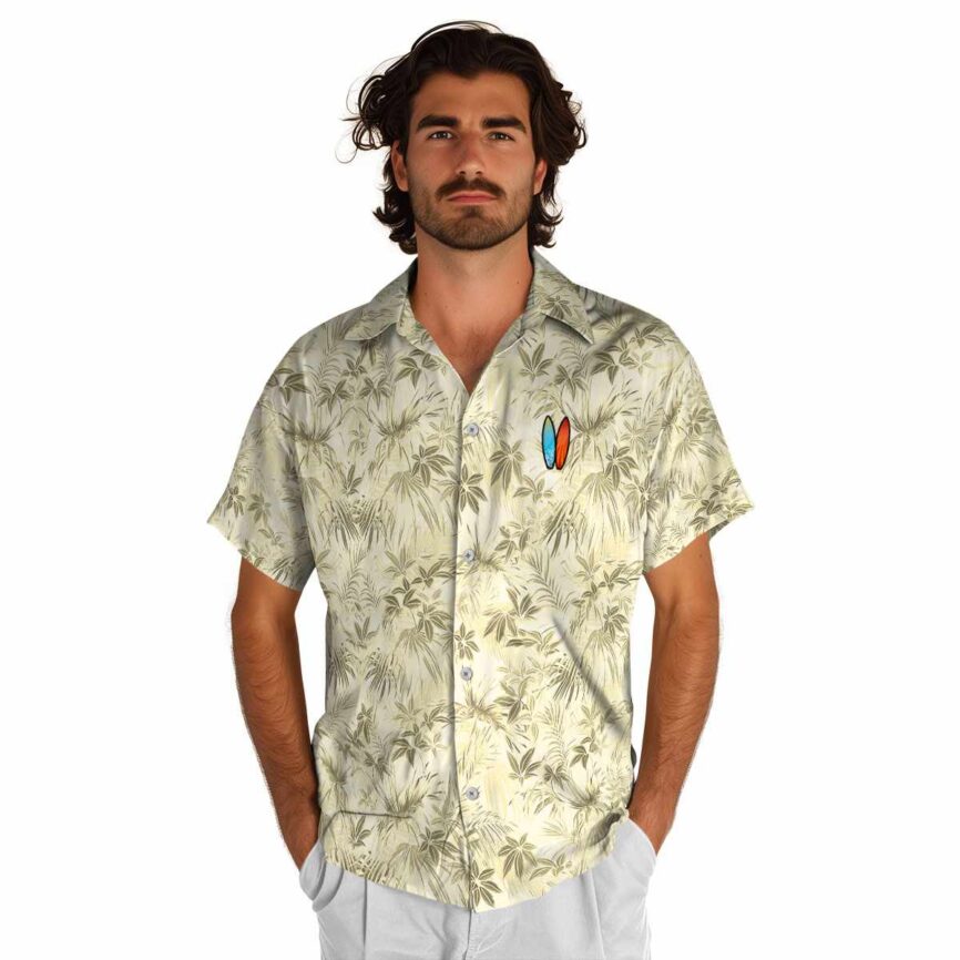 Surf Foliage Print Hawaiian Shirt New Arrival