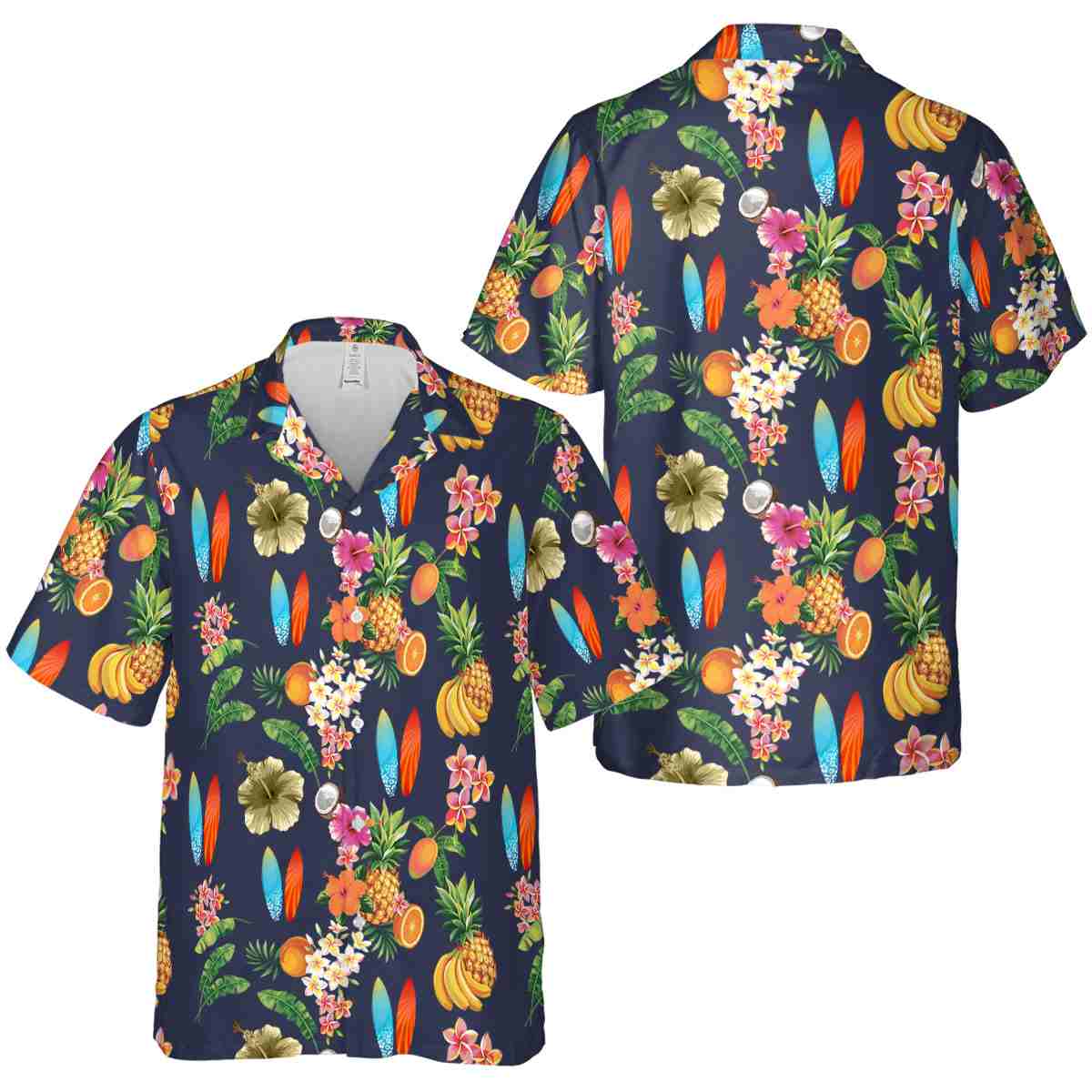 Surf Fruit Pattern Hawaiian Shirt Premium grade Surf Fruit Pattern Hawaiian Shirt Premium grade