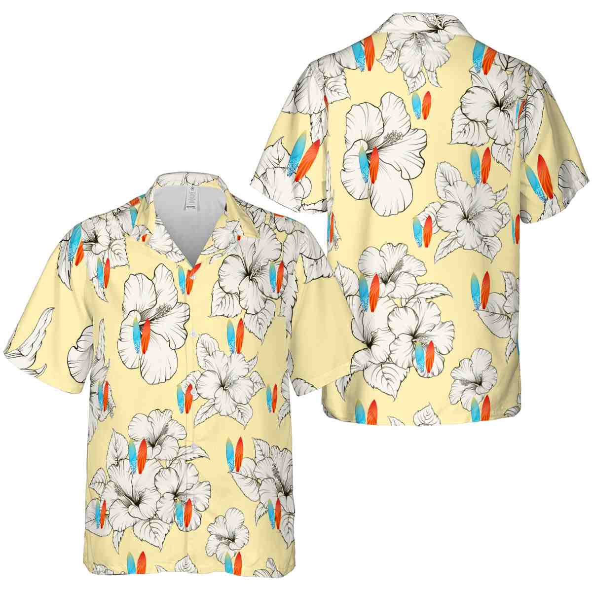Surf Hibiscus Flower Hawaiian Shirt Premium grade Surf Hibiscus Flower Hawaiian Shirt Premium grade
