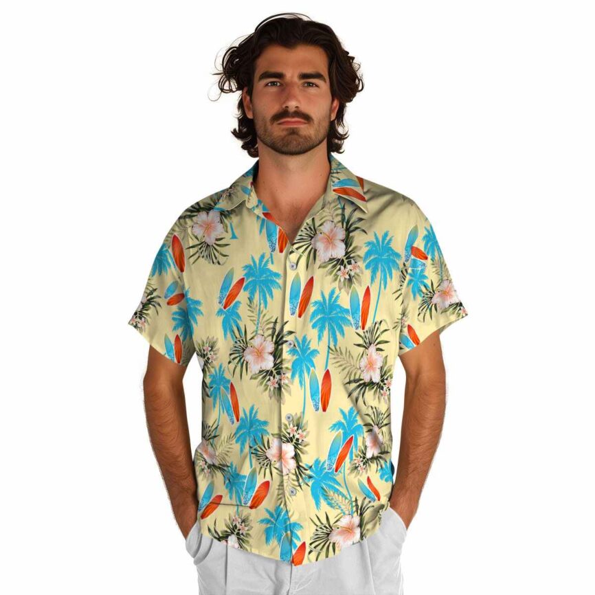 Surf Hibiscus Palm Hawaiian Shirt New Arrival
