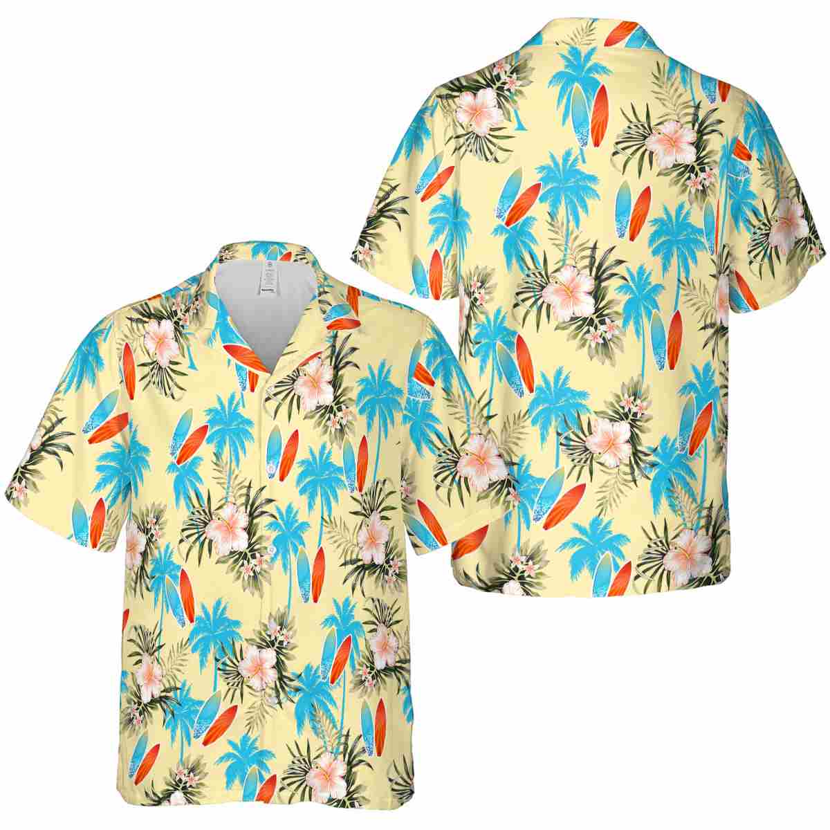 Surf Hibiscus Palm Hawaiian Shirt Premium grade Surf Hibiscus Palm Hawaiian Shirt Premium grade