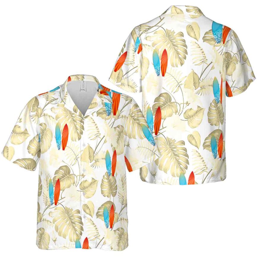 Surf Leaf Pattern Hawaiian Shirt Premium grade