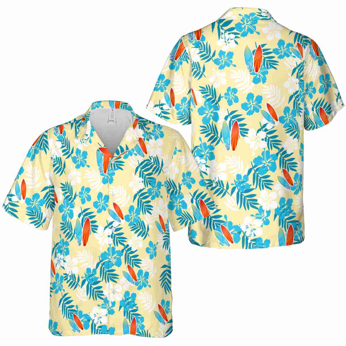 Surf Leafy Hibiscus Hawaiian Shirt Premium grade Surf Leafy Hibiscus Hawaiian Shirt Premium grade