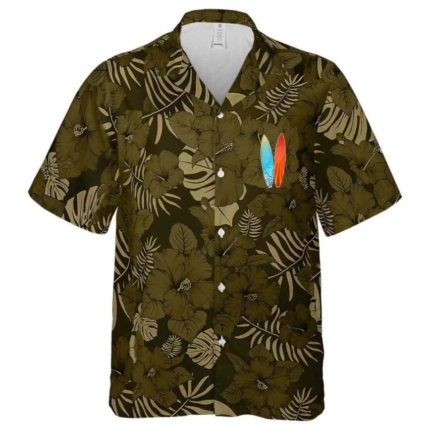 Surf Monochrome Floral Hawaiian Shirt Fashion forward
