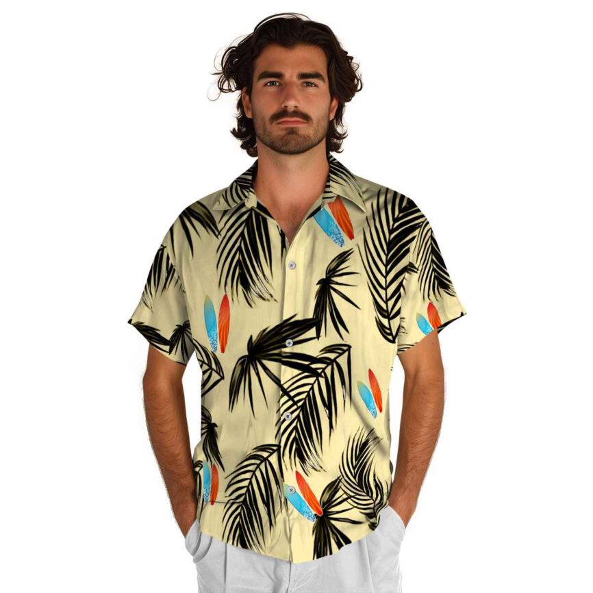 Surf Monochrome Palm Hawaiian Shirt New Arrival
