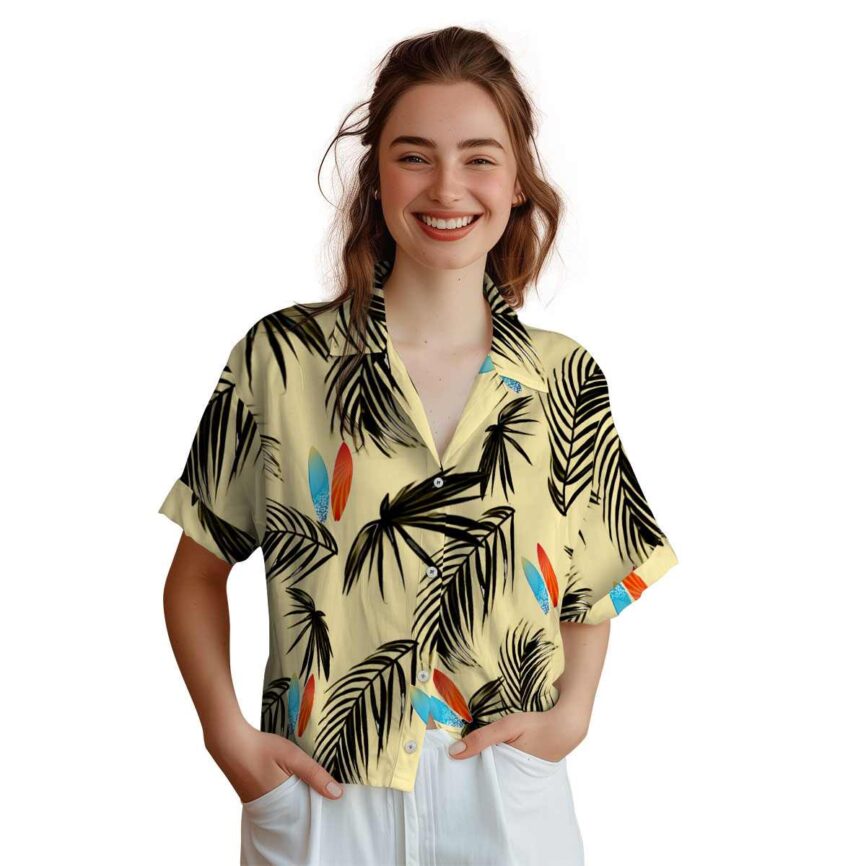 Surf Monochrome Palm Hawaiian Shirt Top rated