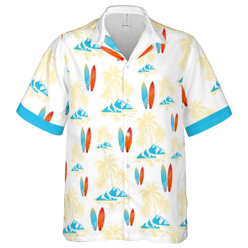 Surf Palm Island Graphic Hawaiian Shirt Fashion forward