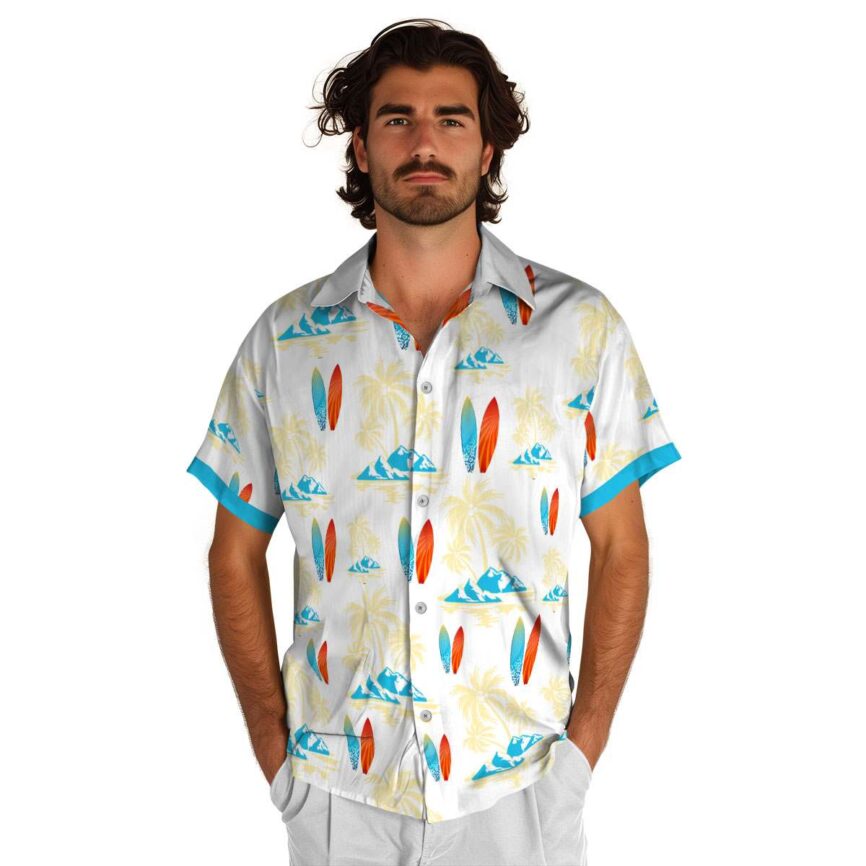 Surf Palm Island Graphic Hawaiian Shirt New Arrival