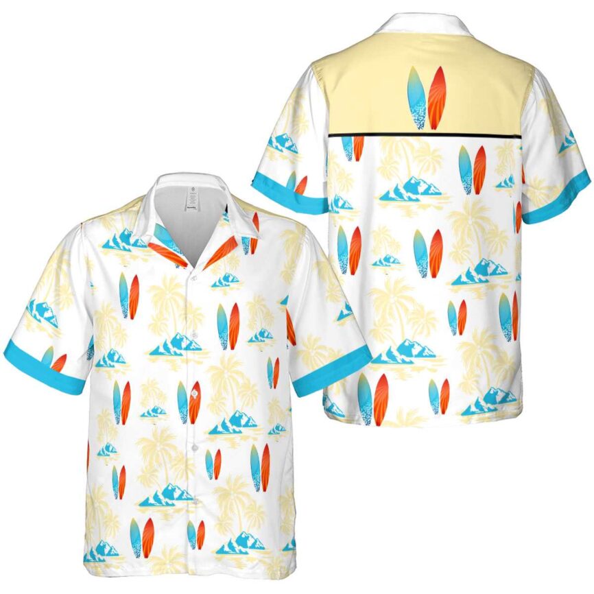 Surf Palm Island Graphic Hawaiian Shirt Premium grade
