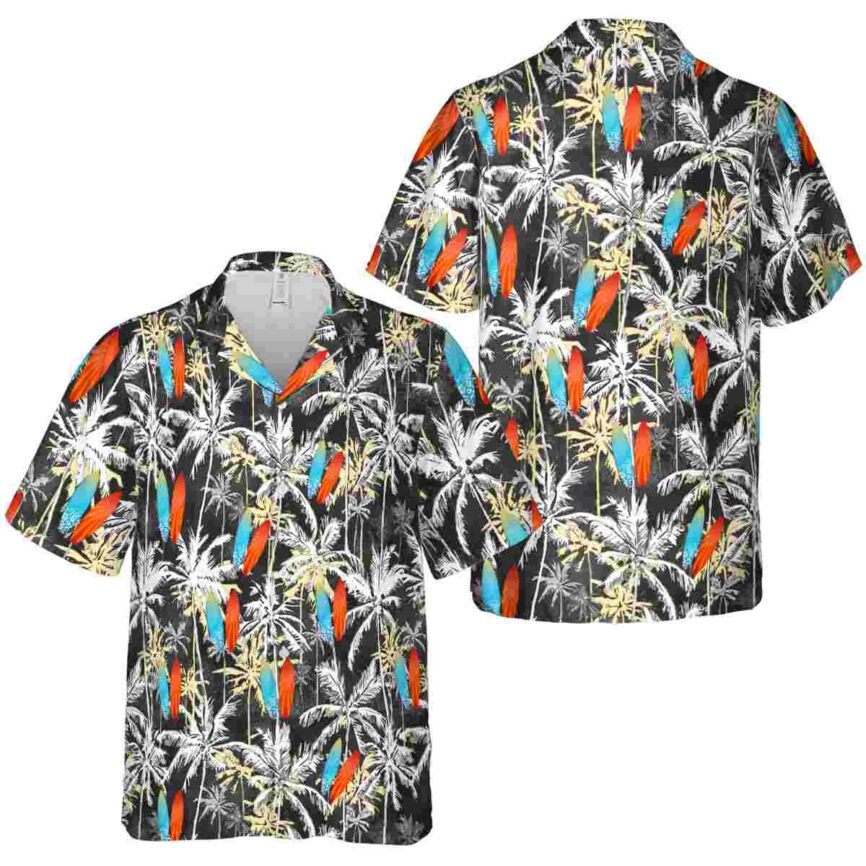 Surf Palm Themed Hawaiian Shirt Premium grade
