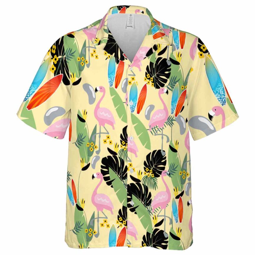 Surf Pink Flamingo Hawaiian Shirt Fashion forward