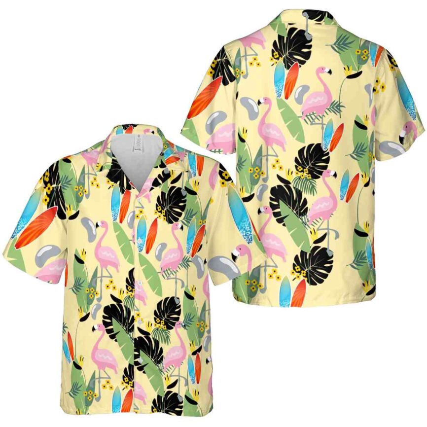 Surf Pink Flamingo Hawaiian Shirt Premium grade